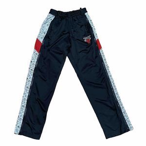 Chicago Bulls ZIPWAY NBA Tear Away Mens Pants Size Small S Black Warm Up EUC